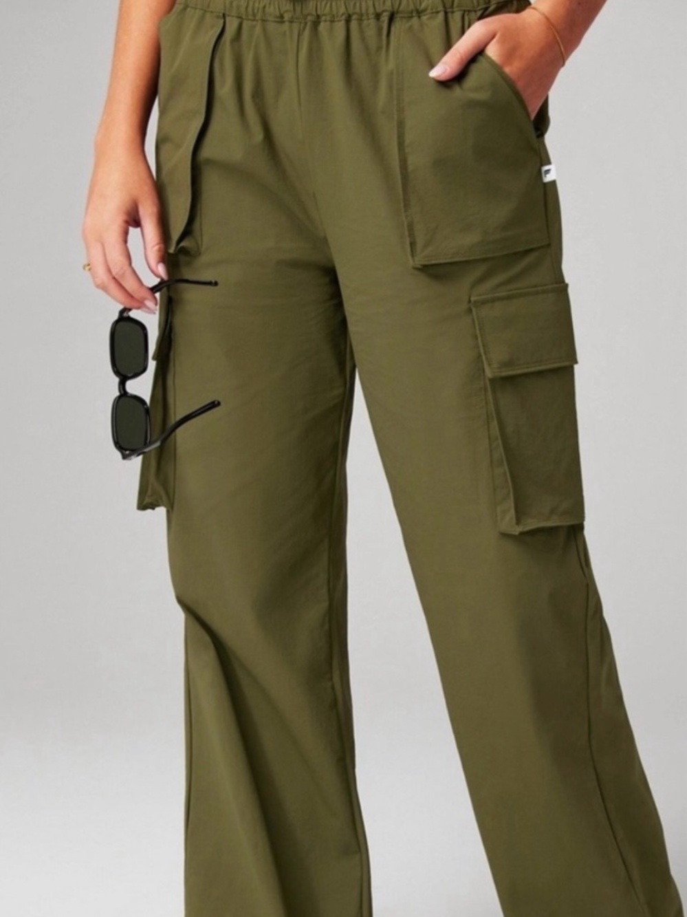 Fabletics Olive Wide-Leg Cargo Pants
